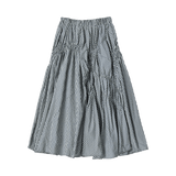 26SS WOMAN チェックシャーリングロングスカート