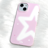 [made] brush star pink phone case (hard)
