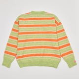 マルチストライプロングスリーブニット GREEN