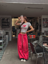 ハードループクロップ半袖Tシャツ