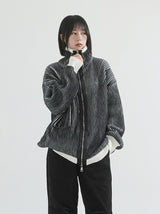 Adel pocket zip-up knit