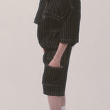 ストライプデニムショートパンツ_ブルー