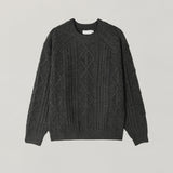 LMN チェストフィッシャーケーブルラウンドニット (8 colors)