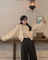 Fur zip-up jacket