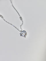 mood heart crystal necklace