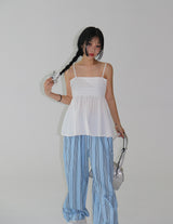 Freedom striped wide pants