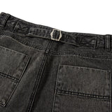 Vintage emblem denim pants / Black