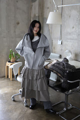 Diagonal Zipper Hood Zip-Up