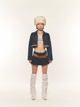 CROP DENIM JACKET (FOR UNISEX)
