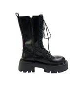 6cm Lucky Platform Sole Lace-Up Boots