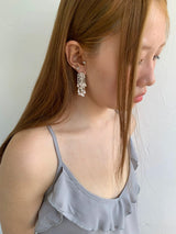 Pearl tassel earrings