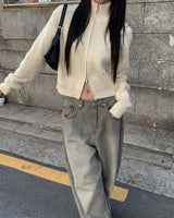 グレービンテージデニムパンツ