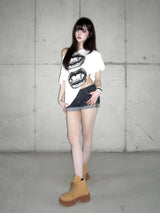 リップオフショルダーTシャツ
