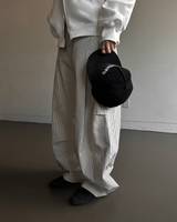 カーブドストライプパンツ (Unisex)