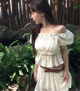 [ festival ] オーバーブロングシフォンブルームアシンメトリカルsk