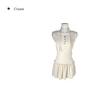 [Tie SET] Alan Muffler Button Shirring Sleeveless One Piece
