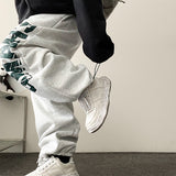 Bump Lettering wide string napping banding wide pants