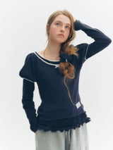 Dot Puff T-Shirt (Navy)