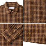 Tona Wrinkle Crop Check Shirt