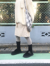 ドットコーデュロイスカート