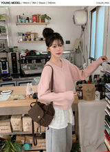 #Pure Basic V-neck Loose Fit Knit (3color)