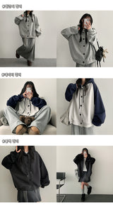 Chel Raglan and Colored Hooded Jumper