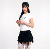 ストレッチコットンスリムショートスリーブTシャツロマンティック ホワイト