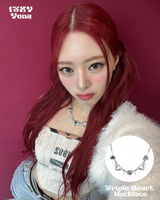 [Heart2Hearts Yuha, IDLE Minnie PIck!] トリプルハートネックレス