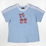 ドット チェリー セミクロップ Tシャツ - 6カラー