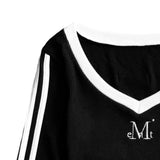 BINDING TRACK LINE V-NECK T (3color)