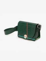 ISLE MINI CROC ショルダーレザーバッグ / Wani Green