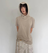 カーブ フーデッド ハーフ Tシャツ