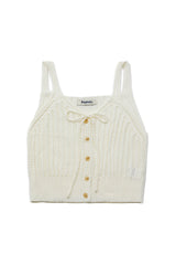 クロシェットニットベスト [Ivory]