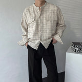 CR Bone Burton Tweed Checkered Round Shirt Jacket (2 colors)
