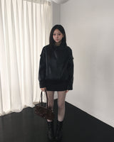 ハイネックレザージャケット