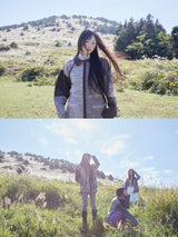 MELANGE KNIT JACKET (BROWN)