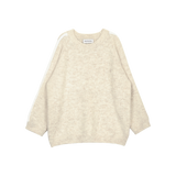 SNOWY TRIM ROUND KNIT