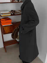 Pleddy French Chin Strap Wool Coat (2color)