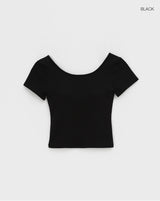 [MADE] Easy Backless Short Sleeve T-shirt With Cap