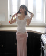 plumpy on sagging lace maxi sk
