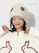 "crying eyes"embroidered beanie