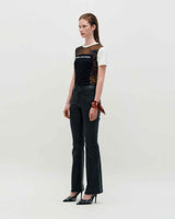 Blocked Graphic SS T-shirt _ BROWN