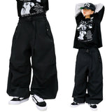 wide-parasuit buckle pants