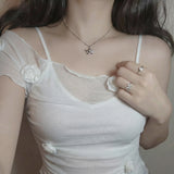 [IDLE Shuhua Necklace] プチエンジェルカラーボーンネックレス- シルバーカラー