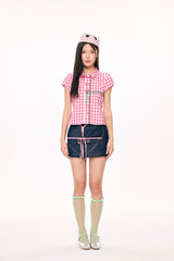 Lub-Dub Button Up Baby Shirt (Pink)