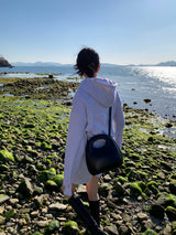 [MADE] Stern hip crop two-way hood zip-up -basic