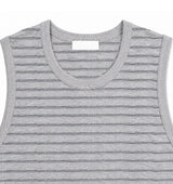 Rubber striped sleeveless top