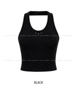 Betty Studded Crop Halter Sleeveless
