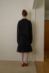 Tulle midi skirt_black