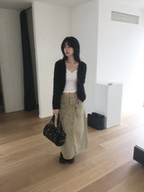 tap pocket long skirt